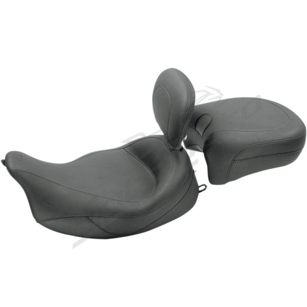MUSTANG Vintage Super Solo Vinyl Seat with Removable Driver Backrest Harley Davidson FLH / FLHR / FLHTC / FLHTK / FLHX / FLTR / FLTRX / FLTRXSE 1584-1923 08-25
