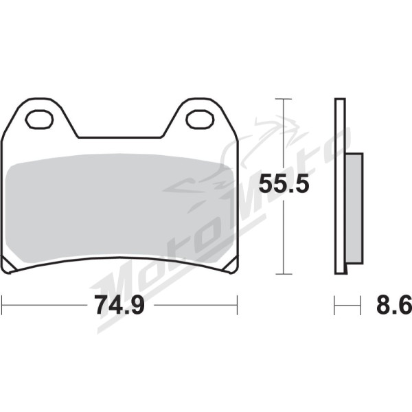 SBS HS Street Excel 706HS Sintered Front Brake Pads Aprilia / Benelli / BMW / Cagiva / Ducati / KTM / MV Agusta / Yamaha 400-1200cc 80-22