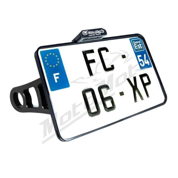 HEINZ BIKES Ø19 License Plate Side Mount 130x210mm Harley Davidson FXD / FXDWG / FXDX / FXDXT 1340/1450 91-05 