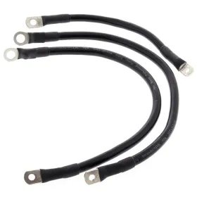 ALL BALLS Battery Cable Kit - Black 230-410mm Harley Davidson FL / FLH / FLHTC 1200-1340 65-81