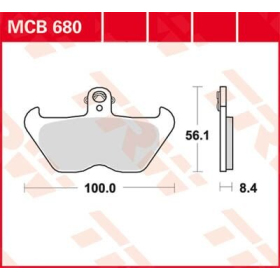 TRW Organic Allround Brake Pad BMW K / R 850-1200cc 88-01