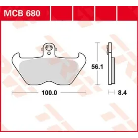 TRW Organic Allround Brake Pad BMW K / R 850-1200cc 88-01