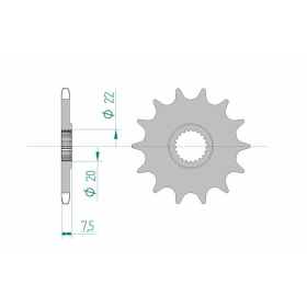 AFAM Steel Standard Front Sprocket 20210 - 520 13-14 teeth HONDA CRF / CR / HM CRE / CRE-F 125-300cc 04-16