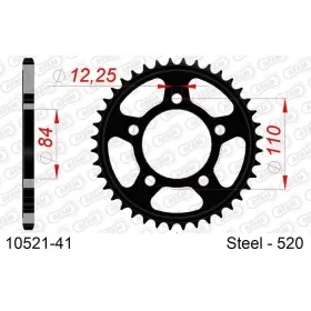 AFAM Steel Standard Rear Sprocket 520 51 teeth ​​​​​​​HONDA CB / CBR / CL 500cc 19-25
