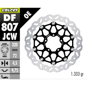 GALFER Plaukiojantis priekinis stabdžių diskas 320 mm DUCATI MONSTER / MULTISTRADA / SCRAMBLER / XDIAVEL 796-1262cc 09-25