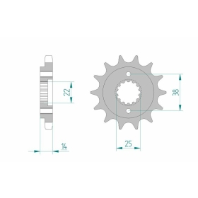 AFAM Steel Standard Front Sprocket 52602 - 530 15 teeth DUCATI F1 750cc 1986-1988