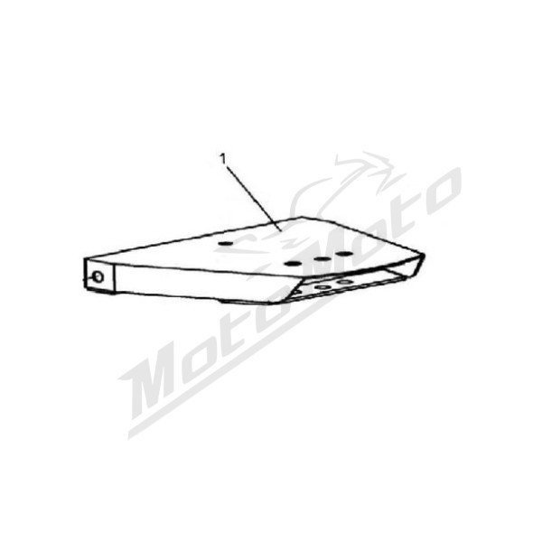 Bronco Drawbar adjusting plate for flail mower