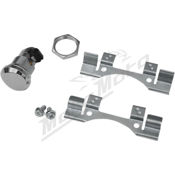DRAG SPECIALTIES Push-Button Fuel Door Latch Kit Harley Davidson FLHRCI / FLHRI / FLHRSI 1340-1977cc 92-24