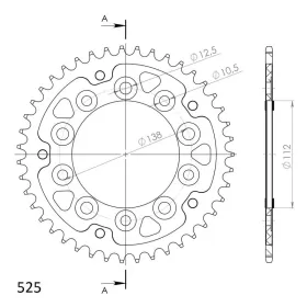 Supersprox Stealth Rear sprocket Red 