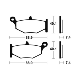 TECNIUM Street Performance Sintered Metal Brake pads MR333 Suzuki DL / GSR / GSX / GSX-R / V-Strom 60-1300cc 06-24