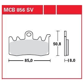TRW SV Series Sindered Brake Pads Aprilia / Benelli / BMW / Can Am / Ducati / Harley Davidson / Indian / Kawasaki / Kymco / MV Agusta / Triumph 550-1250cc 13->
