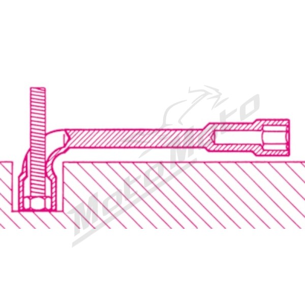BETA Offset Hexagon Socket Wrench - 14mm Polished Chrom