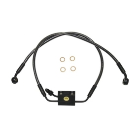 MAGNUM SHIELDING Front Lower Brake Line Kit ABS Black Harley Davidson Harley Davidson FLFB / FLXFB / FXFBS / FXLRS / XL 1200/1868 18-23