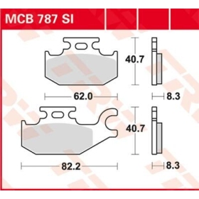 TRW SI Series Sindered Off-Road Brake Pads Suzuki LT-F / LT-A 400-750cc 05-24