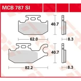 TRW SI Series Sindered Off-Road Brake Pads Suzuki LT-F / LT-A 400-750cc 05-24