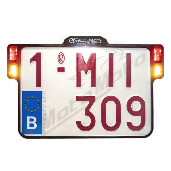 HEINZ BIKES Universal License Plate Holder With Lights