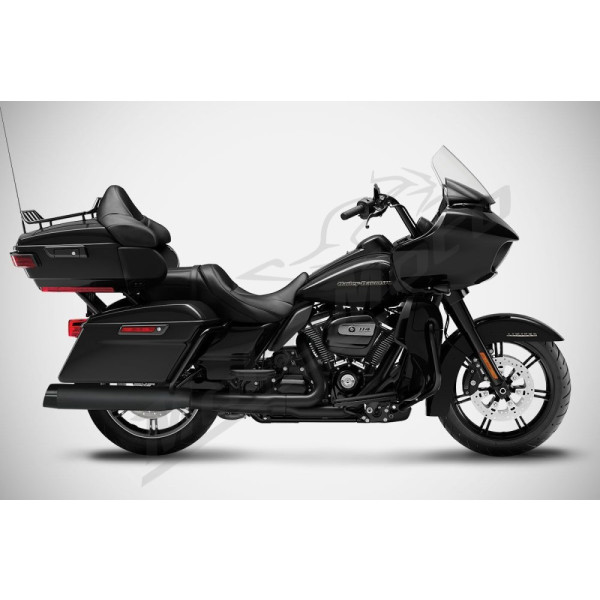 ZARD 4.33 Inches Slash-Cut Slip-Ons Mufflers Harley Davidson FLHR / FLHRC / FLHTK / FLHX 1450-1800cc 06-16