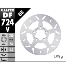 GALFER Brake Rotor Fixed Round Harley Davidson XG / XL / XR 750-1200cc 05-21
