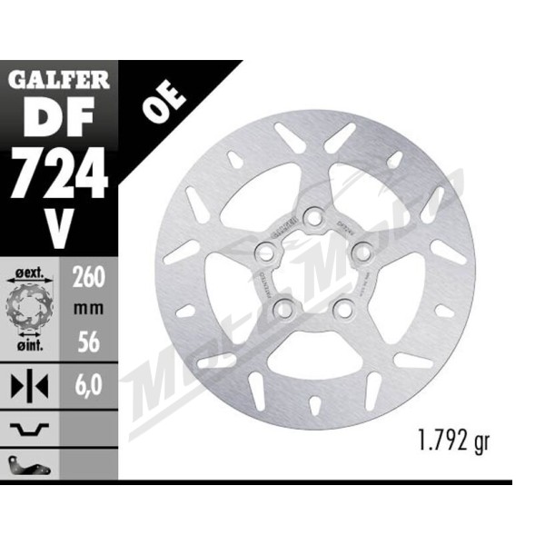 GALFER Brake Rotor Fixed Round Harley Davidson XG / XL / XR 750-1200cc 05-21