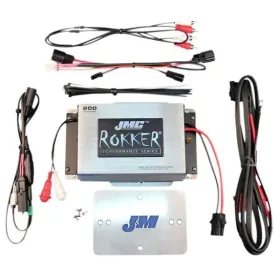 J & M JMC ROKKER 200 W 2-Channel Amplifier Kit Harley Davidson FLTRK / FLTRX / FLTRXS 1750-1977 15-24