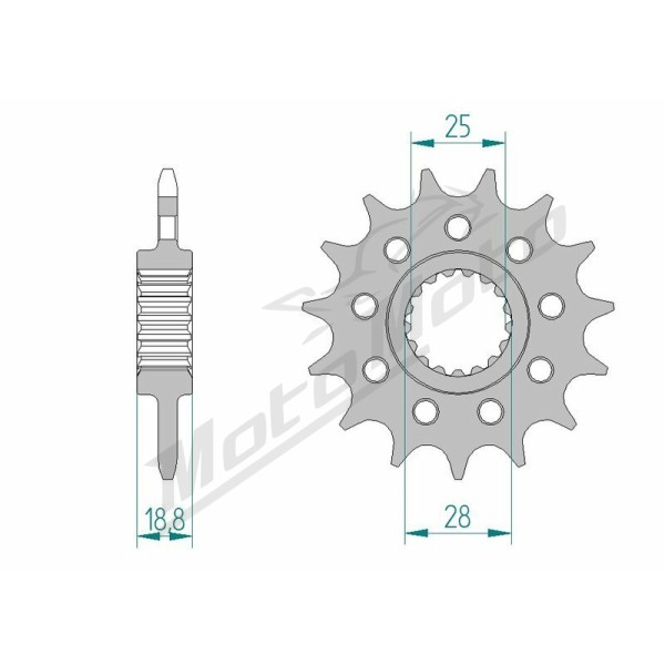 AFAM Steel Standard Front Sprocket 61802 - 520 15-16 teeth APRILIA RSV4 1000-1100cc 09-24