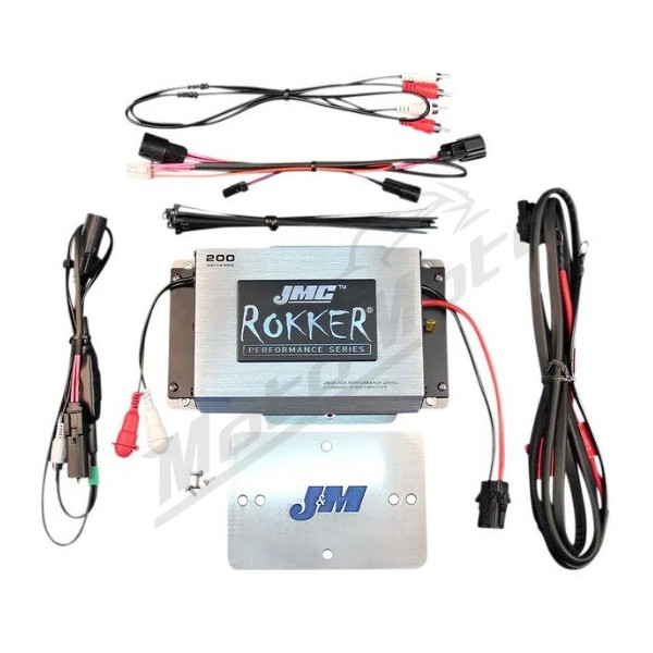 J & M JMC ROKKER 200 W 2-Channel Amplifier Kit Harley Davidson FLTRK / FLTRX / FLTRXS 1750-1977 15-24