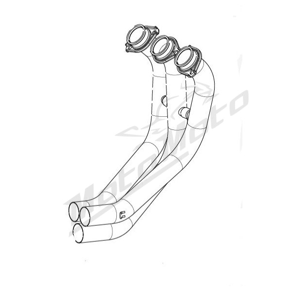 AKRAPOVIC Header Stainless Steel Yamaha MT-09 / Tracer 850-900 14-17