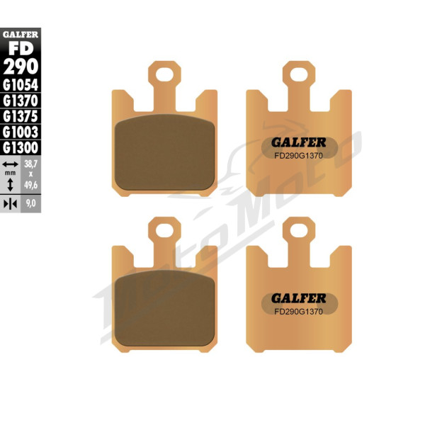 GALFER Street Front brake pads sintered metal gold KH369/4 Kawasaki / Suzuki 600-1600 03-12