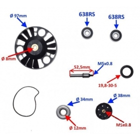 Vandens pompos rem. komplektas APRILIA ATLANTIC/ PIAGGIO X8/ X9/ VESPA 125-250cc 4T 04-12