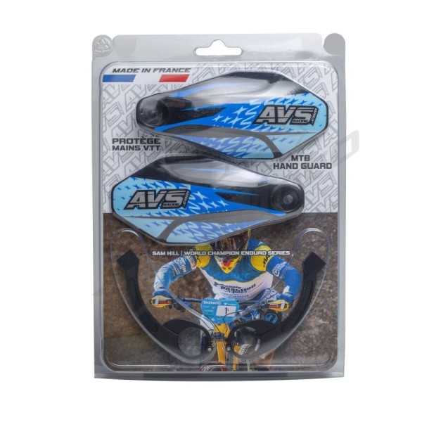 AVS RACING Handguards Kit with Aluminium supports Black/Blue