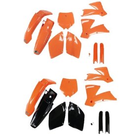 UFO Plastic set with fork guards KTM SX 125-400 01-02