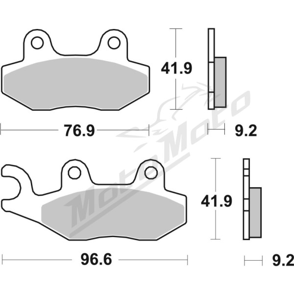 SBS 163CT Scooter Carbon Tech Organic Brake Pads AEON / Benelli / Daelim / Generic / Kymco / Malaguti 50-350cc 99-17