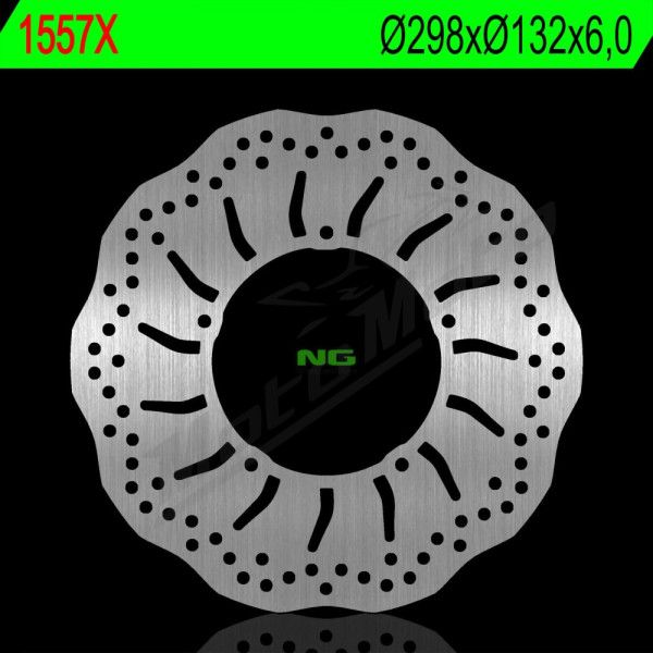 NG Rear Wawe Brake Disc 298X132X6mm Yamaha V-MAX 1700cc 09-17