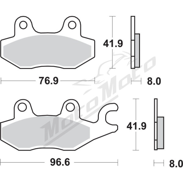 SBS HF Street 638HF Ceramic Organic Brake Pads Arctic Cat / Cagiva / Can Am / CF Moto / Honda  / Kawasaki / Suzuki / Triumph / Yamaha 125-1200cc 89->