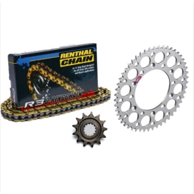 RENTHAL Chain Kit 520R3 13/52 Reinforced - Ultra-Light Self-Cleaning Hard Anodized Rear Sprocket