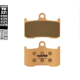 GALFER HH Stabdžių trinkelės Honda / Indian / Kawasaki / Suzuki / Triumph / Victory 250-1050cc 03-25