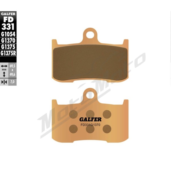 GALFER HH Sintered Brake Pads Honda / Indian / Kawasaki / Suzuki / Triumph / Victory 250-1050cc 03-25