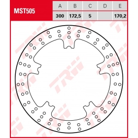 FRONT BRAKE DISC MST505 HARLEY DAVIDSON 1130-1868cc 2002-2023 1PC