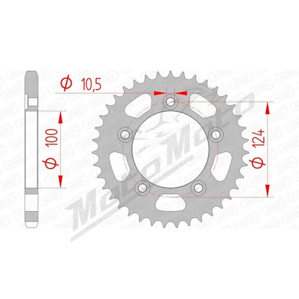 AFAM Steel Standard Rear Sprocket 525 36-39 teeth DUCATI 749-999cc 03-07