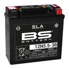 BS BATTERY SLA Battery Maintenance Free Factory Activated - 12N5.5-3B