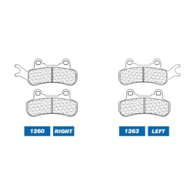 CL BRAKES 1260ATV1 stabdžių trinkelės CAN AM MAVERICK 900 17-25