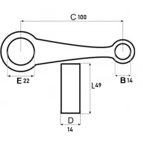 Connecting rod YAMAHA YB100
