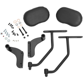 SHOW CHROME Deluxe Passenger Armrest Kit Black Honda GL 1800 18-19