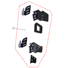 DFK Door Right Hinges kit Can-Am Defender