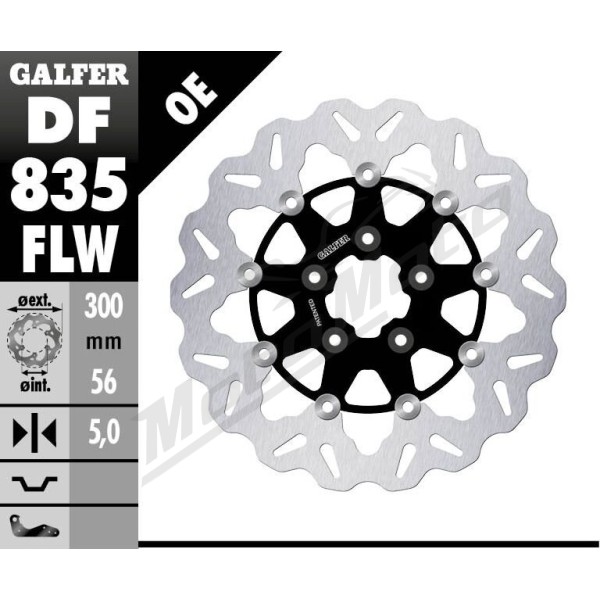 GALFER Wave® Front Brake Rotor Harley Davidson FLD / FLHR / FLHT / FXBB / FXDC / FXDL / XL 883-1923cc 00-24