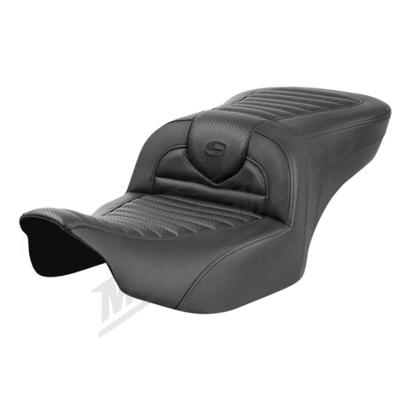 SADDLEMEN Roadsofa Perforated Carbon Fiber Seat Harley Davidson FLHX / FLTRK / FLTRT / FLTRXSE 1869-1977 23-25