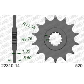 AFAM Steel Standard Front Sprocket 22310 - 520 14 teeth SUZUKI DL / GSX / GW 250cc 13-21