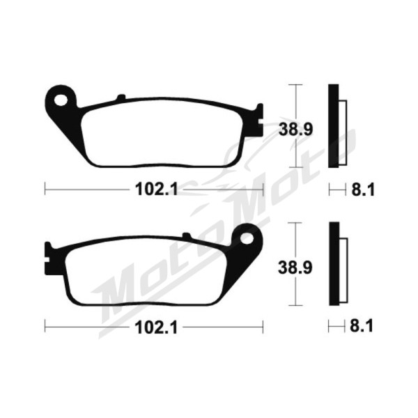 TECNIUM Sintered Metal Brake Pads MTR127 Kymco / Peugeot / Triumph / Hyosung / Daelim 125/1000 95-23
