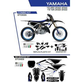 UFO Plastics and stickers set with fork guards Yamaha YZ 125-250 22-26