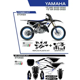 UFO Plastics and stickers set with fork guards Yamaha YZ 125-250 22-26